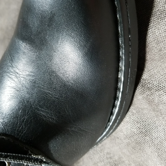 LH by La Halle Black Leather Lace Up with Double Zip Ankle Boots - US 9 - Picture 15 of 16